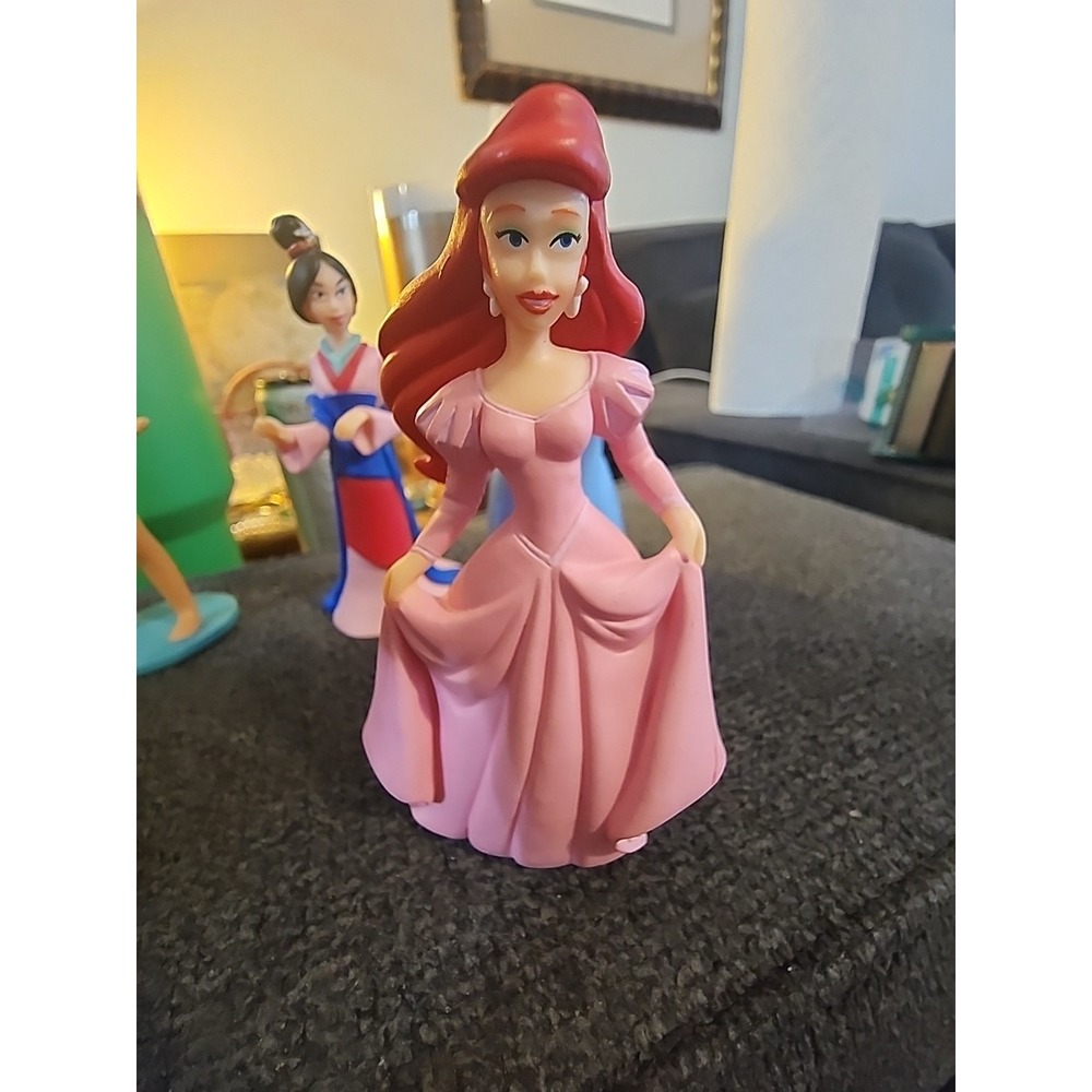 Disney Princess Lot Of 5 Ariel, Mulan, Belle, Cinderella Cake Topper Toy 4" - Picture 8 of 16